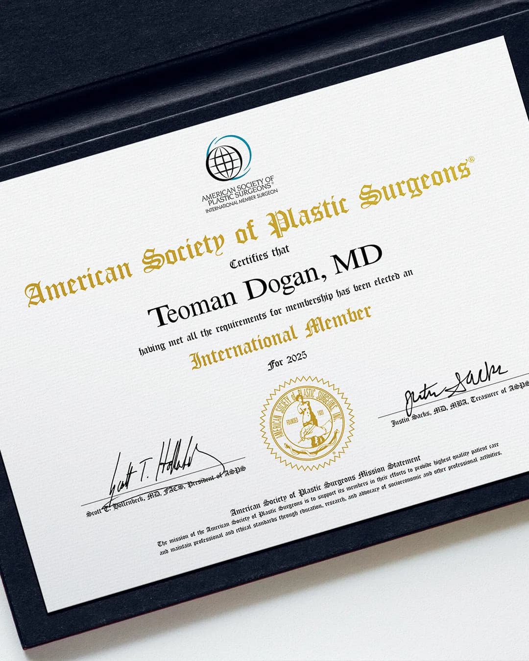 ASPS Certificate